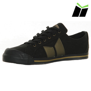 Eliot Vegan canvas shoe - Black/Gold