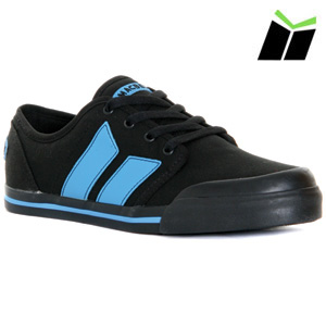 Wallister Vegan canvas shoe - Black/Teal