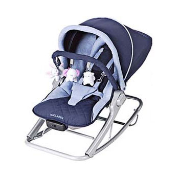 Vibrating Baby Rocker Navy/Soft Blue