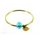 Made Brass and Glass Bangle