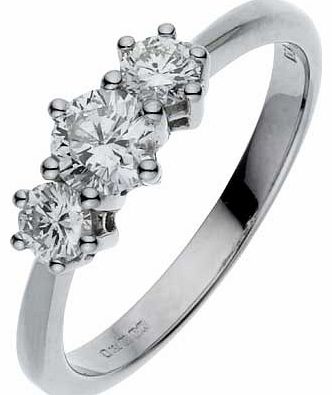 18ct White Gold 75pt Diamond Ring -