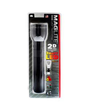 Torch D Cell x2 - Black - 3Watt LED - Ref. ST2D016U