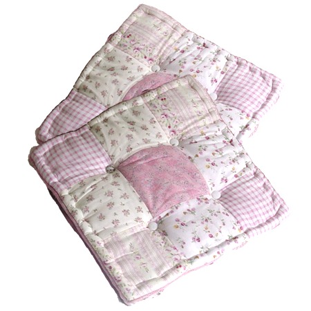 Pink Gingham Floor Cushion