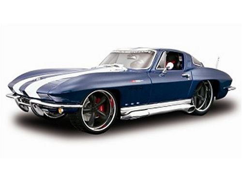 Diecast Model Chevrolet Corvette Pro-Rodz (1965) in Blue (1:18 scale)