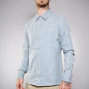 Houndstooth Flannel shirt - Blue