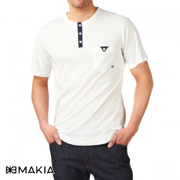 Mens MAKIA Slit T-Shirt - White