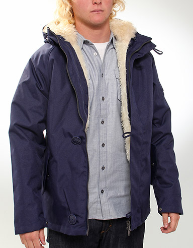 Raglan Parka Jacket - Navy