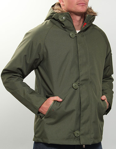 Raglan Parka Jacket - Olive