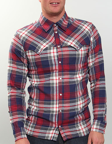 Yoke Flannel shirt - Red