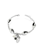 Watamu - Onyx and Mother of Pearl Diamond Charm Bracelet