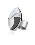 Watamu - Onyx and Mother-of-Pearl Diamond Ring