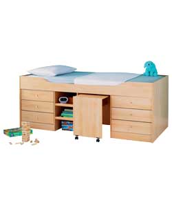 Mid Sleeper Beech with Comfort Matt