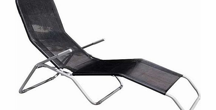 Malibu Rolling Sun Lounger - Black