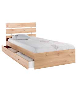 malibu Single Beech Bed with Pillow Top Matt