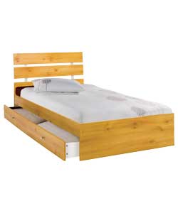 malibu Single Pine Bed with Firm Matt