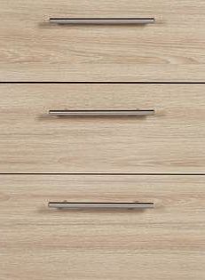 Malvern 3 Drawer Bedside Chest - Oak Effect