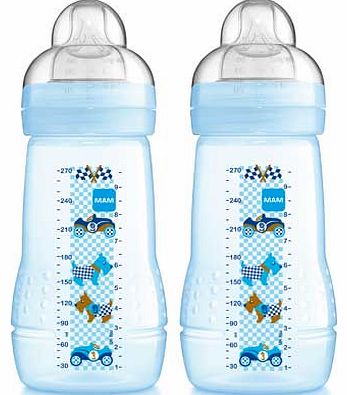 Boys 270ml Baby Bottle - 2 Pack