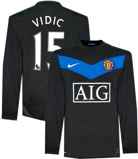 Nike 09-10 Man Utd L/S away (Vidic 15)