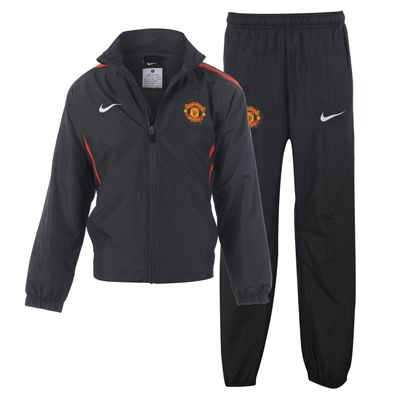 Nike 2010-11 Man Utd Nike Woven Tracksuit (Black) -