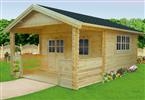 Manchester log cabin: 4.23 x 5.96 x 2.73m (H) - Natural pine