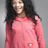 Girls Hoodie - Bubblegum Red.