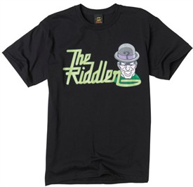 Mens Batman Riddler T-Shirt Black