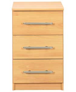 3 Drawer Bedside Chest - Beech