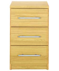 3-Drawer Bedside Chest - Golden Oak Effect