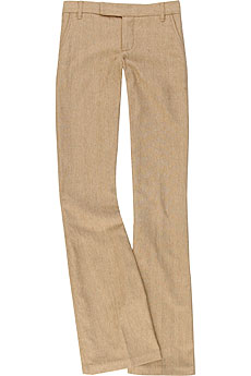 Herringbone straight leg pants