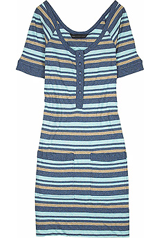 Speckled stripe tunic dress