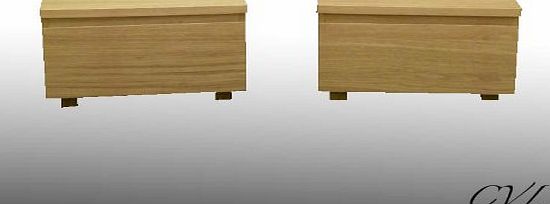 SET OF 2 REAL OAK VENEER BEDSIDE CABINET LAMP TABLES BEDROOM FURNITURE TABLE