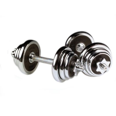 44lb (20kg) Chrome Spinlock Dumbell Kit (in lbs)