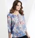 Cotton Rich Floral Print Blouse with Silk