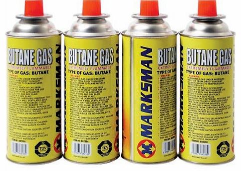 4 BUTANE GAS BOTTLES CANISTER CAMPING HEATER COOKER BBQ