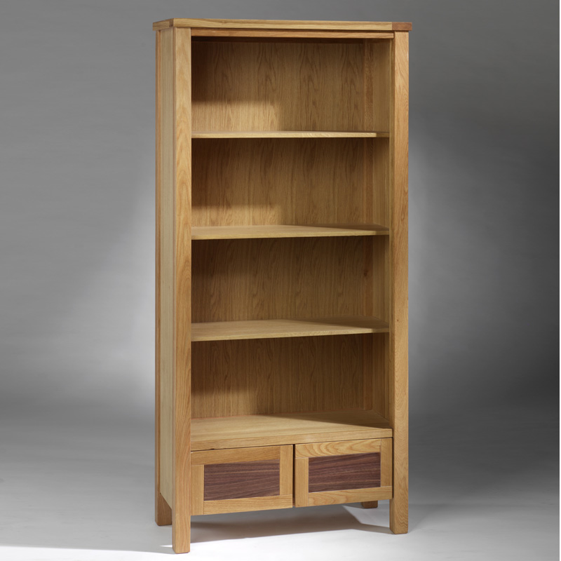 marlow Oak and Walnut Large Bookcase