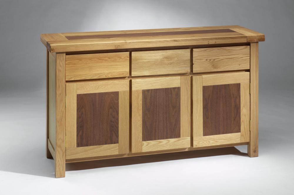 Oak and Walnut Large Sideboard