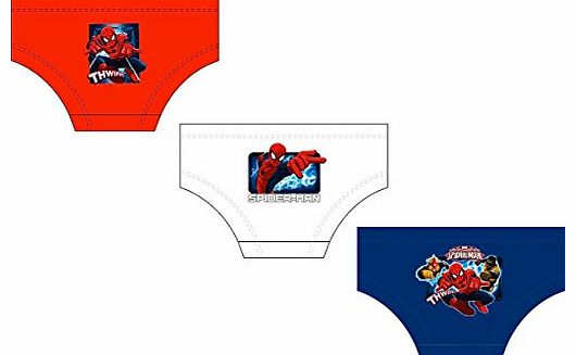 Kids Boys Childrens 3 Pack Marvel Ultimate Spiderman Underwear Pants Briefs Superhero Clothing Size 7-8 Years