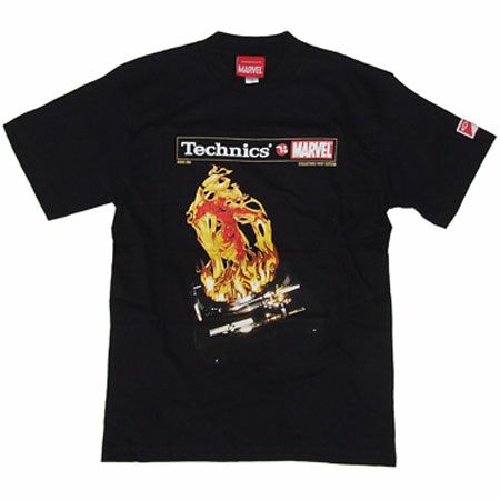 Human Torch Black T-Shirt