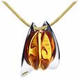 Vanita`- Amber Murano Glass Pendant