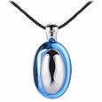 Vanita`- Blue Murano Glass Silver Stone Pendant