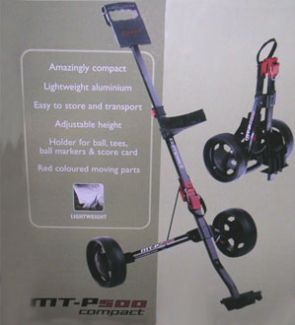 MASTERS MT-P500 COMPACT ALUMINIUM GOLF TROLLEY BLACK