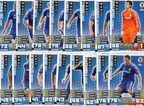 2014/2015 Chelsea 17 Base 14/15 Card Team Set