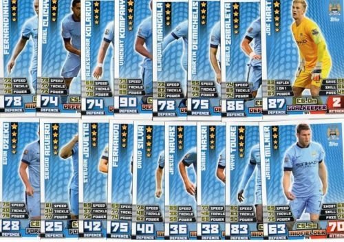 2014/2015 Manchester City 17 Base 14/15 Card Team Set