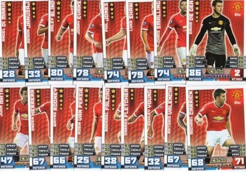 2014/2015 Manchester United 17 Base 14/15 Card Team Set