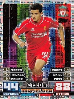 Match Attax 2014/2015 Philippe Coutinho Man Of The Match 14/15