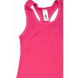 American Apparel - Kids 2x1 Rib Racerback Dress, Fuchsia, 6