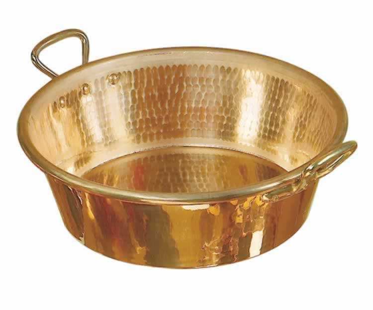 Copper Hammered Maslin Pan  Jam