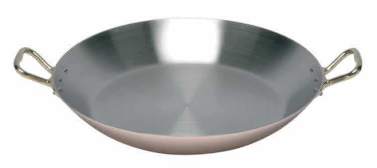 Paella pan  26cm  bronze handles.