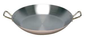 Paella pan  32cm  bronze handles.