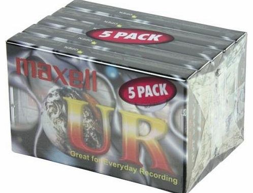 UR90 Audio Tape 90min Blank Media Cassette (5pk)